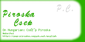 piroska csep business card